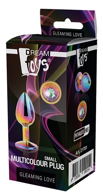 Голографическая анальная втулка с радужным кристаллом - 7,1 см. - Dream Toys - купить с доставкой в Нижневартовске