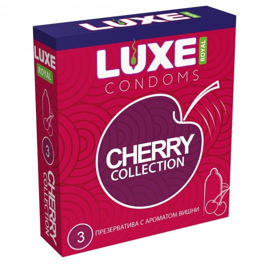 Презервативы с ароматом вишни LUXE Royal Cherry Collection - 3 шт. - Luxe - купить с доставкой в Нижневартовске