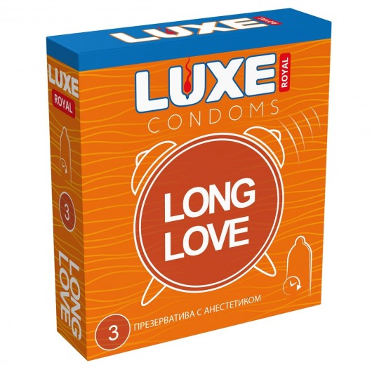 Презервативы с продлевающим эффектом LUXE Royal Long Love - 3 шт. - Luxe - купить с доставкой в Нижневартовске