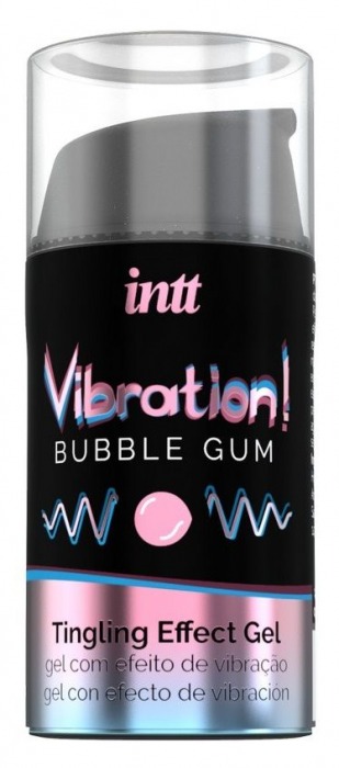 Жидкий интимный гель с эффектом вибрации Vibration! Bubble Gum - 15 мл. - INTT - купить с доставкой в Нижневартовске