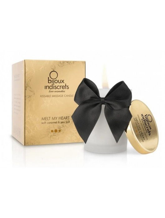 Массажная свеча Melt My Heart с ароматом карамели - 70 мл. - Bijoux Indiscrets - купить с доставкой в Нижневартовске