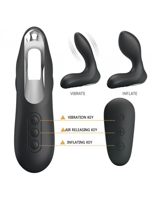 Массажер простаты Nasreddin с функцией расширения и пультом ДУ - 13,5 см. - Baile - в Нижневартовске купить с доставкой