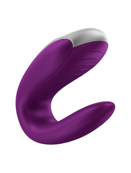 Фиолетовый вибромассажёр для пар Satisfyer Double Fun - Satisfyer