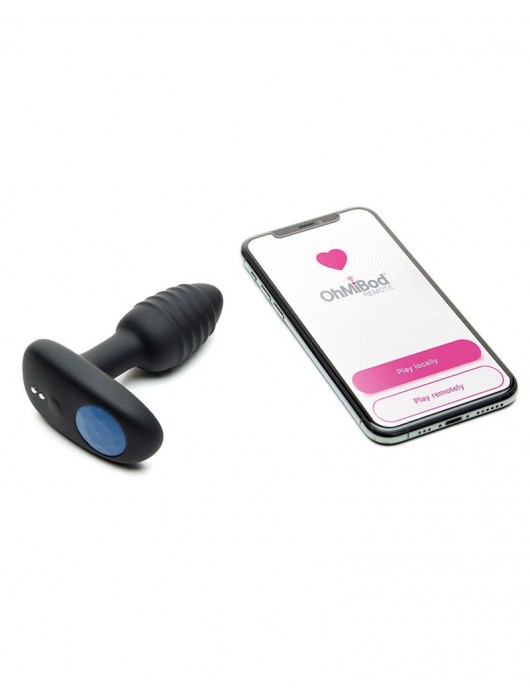 Черный интерактивный вибратор OhMiBod Lumen for Kiiroo с подсветкой - 10,2 см. - Kiiroo