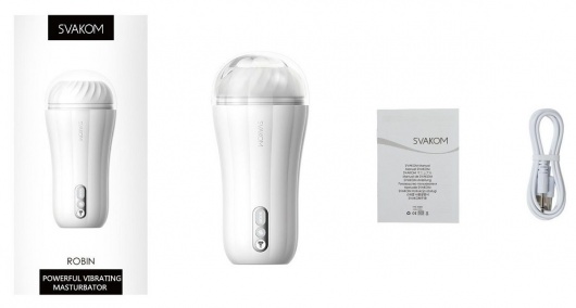 Белый вибромастурбатор Robin - 19,8 см. - Svakom - в Нижневартовске купить с доставкой