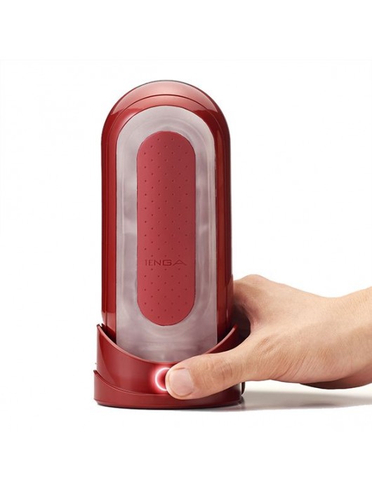 Красный мастурбатор Flip Zero Red   Warmer с подогревом - Tenga - в Нижневартовске купить с доставкой