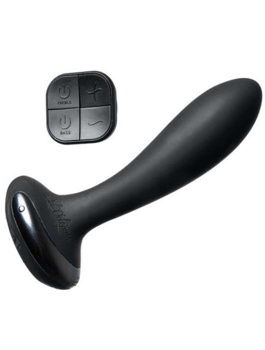 Черная вибропробка Plex with Flex - 14 см. - Hot Octopuss