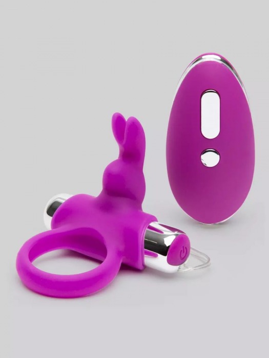 Лиловое виброкольцо с пультом ДУ Remote Control Cock Ring - Happy Rabbit - в Нижневартовске купить с доставкой