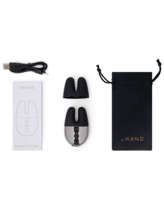 Черный вибратор с ушками Le Wand Double Vibe - Le Wand