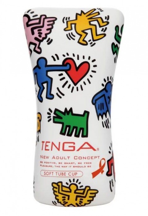 Мастурбатор-туба Keith Haring Soft Tube CUP - Tenga - в Нижневартовске купить с доставкой