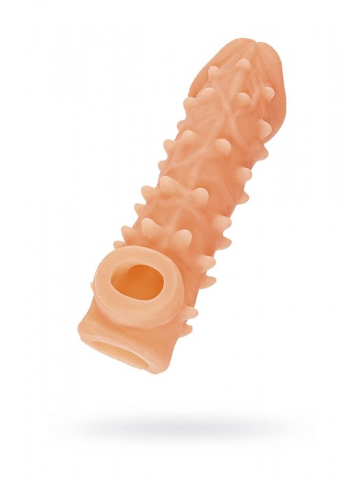 Телесная закрытая насадка с пупырышками Cock Sleeve Size S - 13,8 см. - KOKOS - в Нижневартовске купить с доставкой