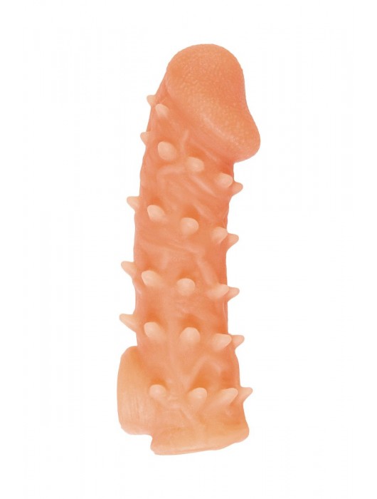 Телесная закрытая насадка с пупырышками Cock Sleeve Size S - 13,8 см. - KOKOS - в Нижневартовске купить с доставкой