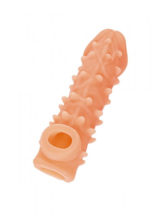 Телесная закрытая насадка с пупырышками Cock Sleeve Size S - 13,8 см. - KOKOS - в Нижневартовске купить с доставкой