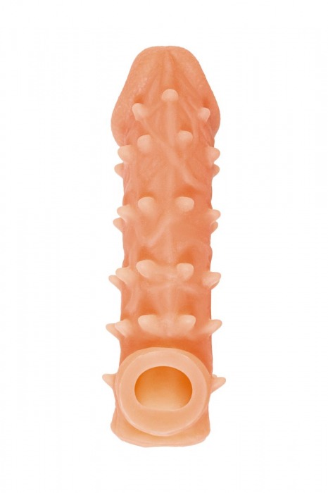 Телесная закрытая насадка с пупырышками Cock Sleeve Size S - 13,8 см. - KOKOS - в Нижневартовске купить с доставкой Телесная закрытая насадка с пупырышками Cock Sleeve Size S - 13,8 см. - KOKOS - в Нижневартовске купить с доставкой