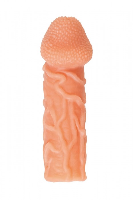 Телесная закрытая насадка с венками Cock Sleeve Size S - 13,8 см. - KOKOS - в Нижневартовске купить с доставкой Телесная закрытая насадка с венками Cock Sleeve Size S - 13,8 см. - KOKOS - в Нижневартовске купить с доставкой