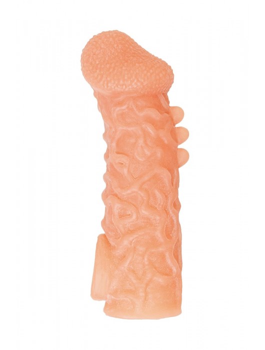 Телесная закрытая насадка с шершавой головкой Cock Sleeve Size S - 13,8 см. - KOKOS - в Нижневартовске купить с доставкой