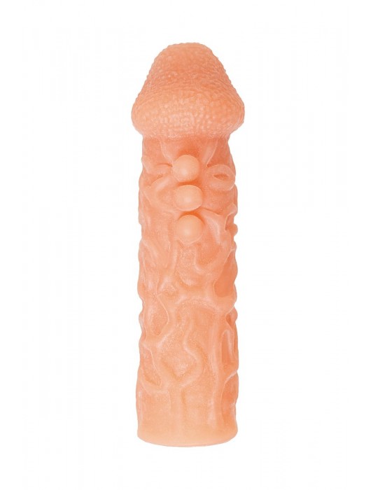 Телесная закрытая насадка с шершавой головкой Cock Sleeve Size S - 13,8 см. - KOKOS - в Нижневартовске купить с доставкой