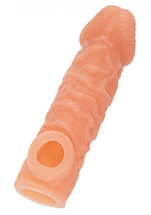 Телесная закрытая насадка с шершавой головкой Cock Sleeve Size S - 13,8 см. - KOKOS - в Нижневартовске купить с доставкой Телесная закрытая насадка с шершавой головкой Cock Sleeve Size S - 13,8 см. - KOKOS - в Нижневартовске купить с доставкой