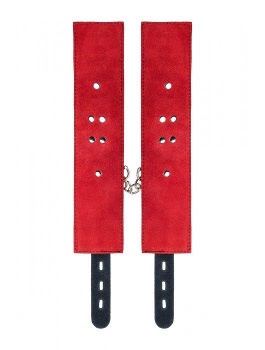 Красно-черные оковы на ноги из кожи - ToyFa - купить с доставкой в Нижневартовске