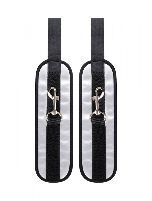 Серебристо-черные наручники Anonymo - ToyFa - купить с доставкой в Нижневартовске