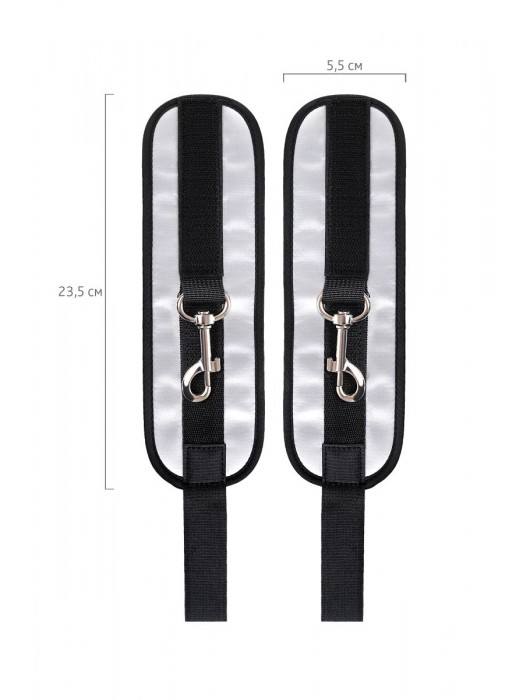 Серебристо-черные наручники Anonymo - ToyFa - купить с доставкой в Нижневартовске