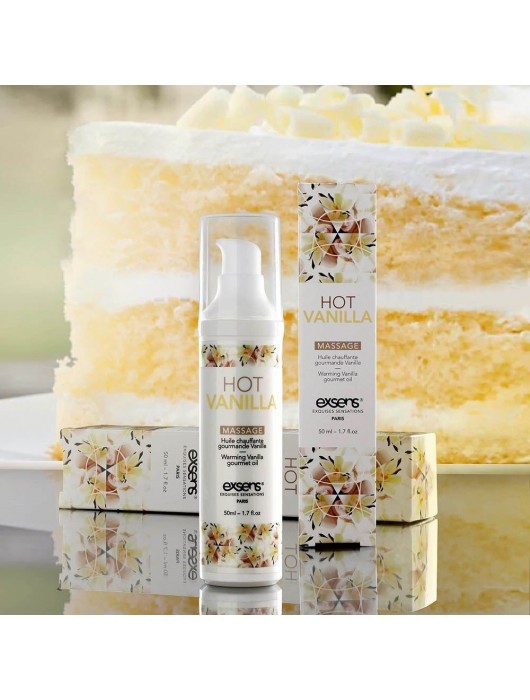 Разогревающее массажное масло с ароматом ванили Gourmet Hot Vanilla - 50 мл. - Exsens - купить с доставкой в Нижневартовске