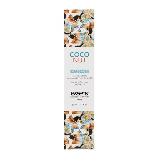 Разогревающее массажное масло с ароматом кокоса Gourmet Coconut - 50 мл. - Exsens - купить с доставкой в Нижневартовске