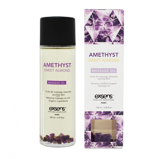 Органическое массажное масло AMETHYST SWEET ALMOND - 100 мл. - Exsens - купить с доставкой в Нижневартовске