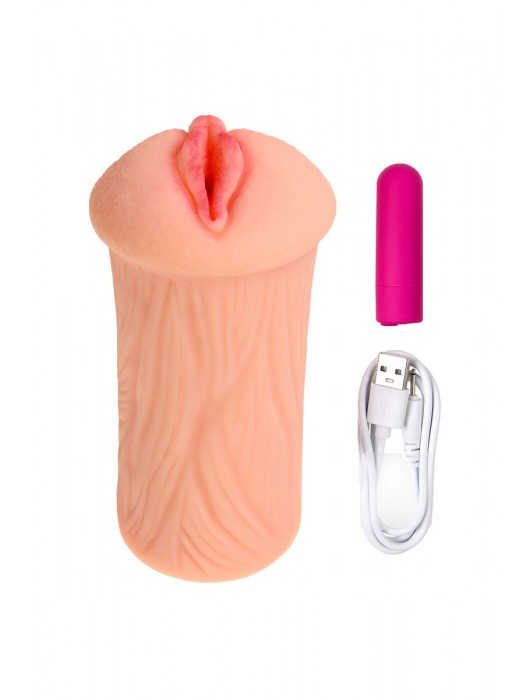 Реалистичный мастурбатор-вагина телесного цвета Elegance.001 с вибрацией - KOKOS - в Нижневартовске купить с доставкой
