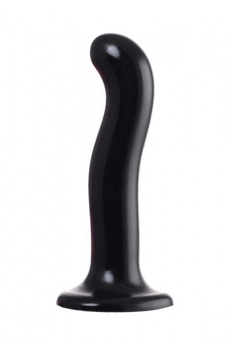 Черный стимулятор для пар P G-Spot Dildo Size L - 19 см. - Strap-on-me - в Нижневартовске купить с доставкой