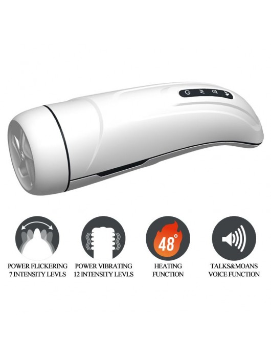 Вибромастурбатор Marissa с функцией нагрева и подвижным язычком - Baile - в Нижневартовске купить с доставкой