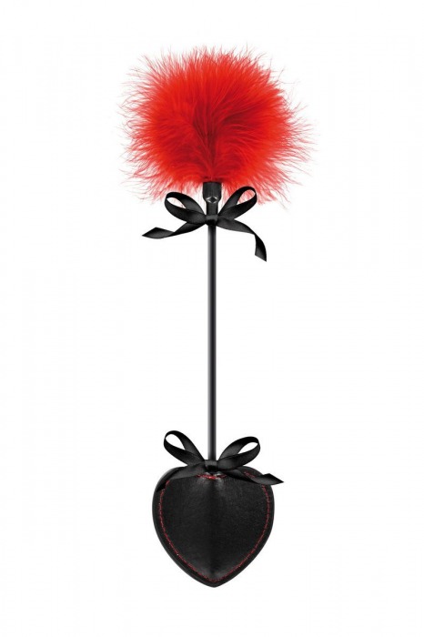 Стек с пуховкой Sweet Caress Feather Whip - 44 см. - Sweet Caress - купить с доставкой в Нижневартовске