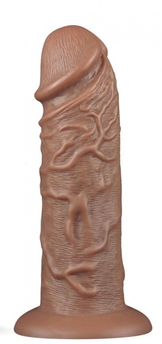 Коричневый фаллоимитатор Cubby dildo - 26,6 см. - Lovetoy в Нижневартовске Коричневый фаллоимитатор Cubby dildo - 26,6 см. - Lovetoy