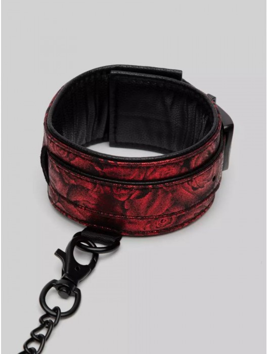 Красно-черные оковы Reversible Faux Leather Ankle Cuffs - Fifty Shades of Grey - купить с доставкой в Нижневартовске