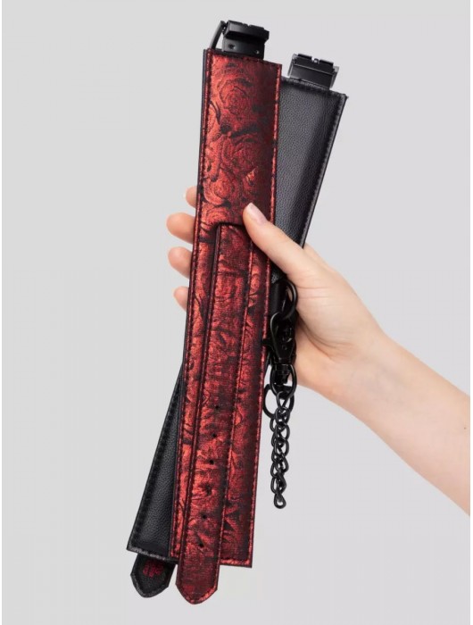 Красно-черные оковы Reversible Faux Leather Ankle Cuffs - Fifty Shades of Grey - купить с доставкой в Нижневартовске