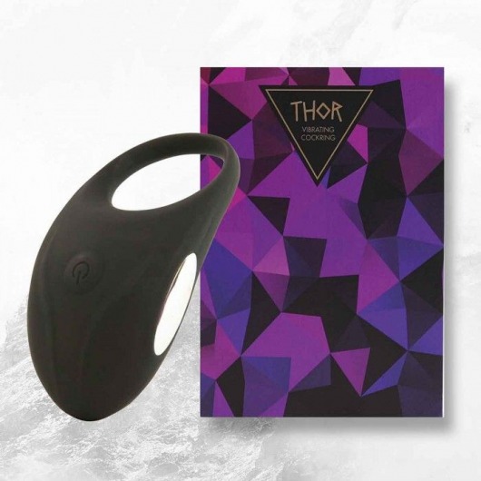 Черное эрекционное виброкольцо Thor Cockring - FeelzToys - в Нижневартовске купить с доставкой