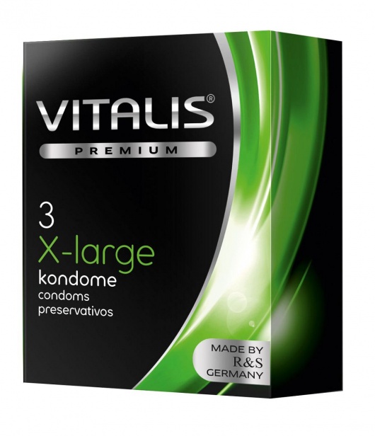 Презервативы увеличенного размера VITALIS PREMIUM x-large - 3 шт. - Vitalis - купить с доставкой в Нижневартовске