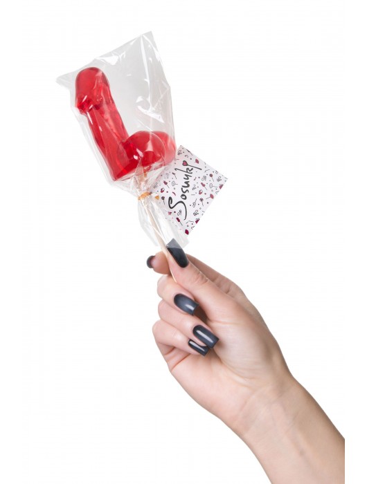 Красный леденец в форме фаллоса со вкусом виски - Sosuчki - купить с доставкой в Нижневартовске