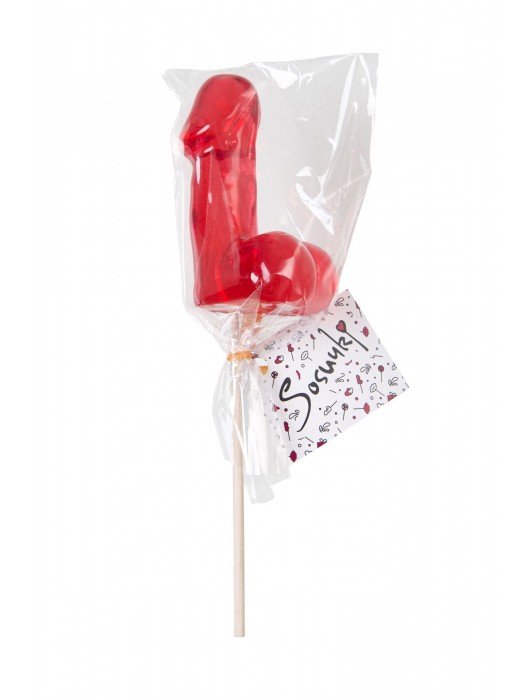 Красный леденец в форме фаллоса со вкусом виски - Sosuчki - купить с доставкой в Нижневартовске