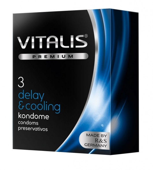 Презервативы VITALIS PREMIUM delay   cooling с охлаждающим эффектом - 3 шт. - Vitalis - купить с доставкой в Нижневартовске