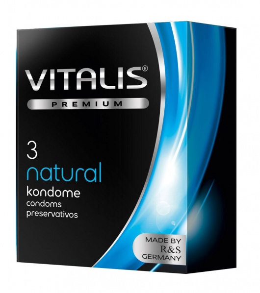 Классические презервативы VITALIS PREMIUM natural - 3 шт. - Vitalis - купить с доставкой в Нижневартовске