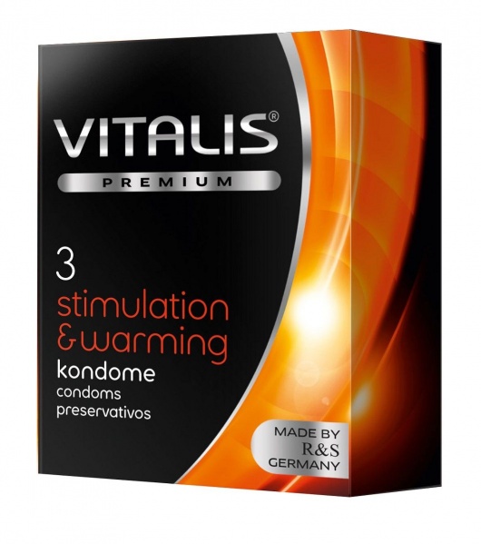 Презервативы VITALIS PREMIUM stimulation   warming с согревающим эффектом - 3 шт. - Vitalis - купить с доставкой в Нижневартовске
