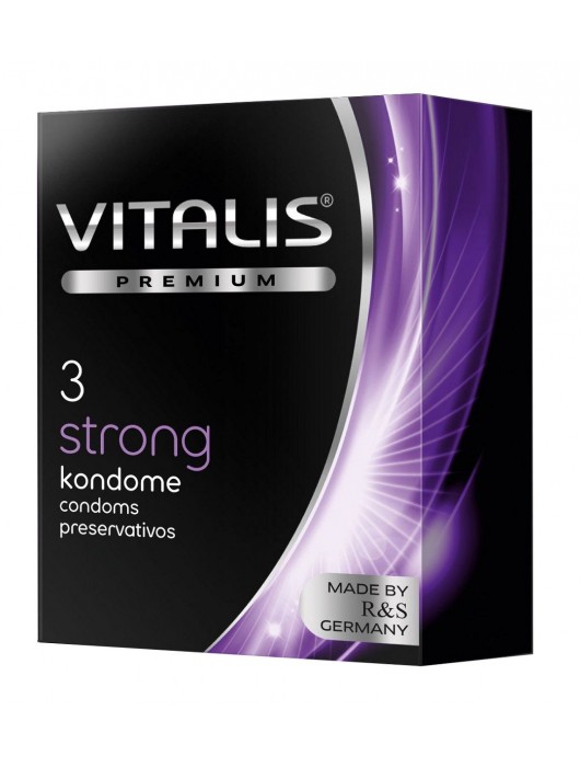 Презервативы с утолщенной стенкой VITALIS PREMIUM strong - 3 шт. - Vitalis - купить с доставкой в Нижневартовске