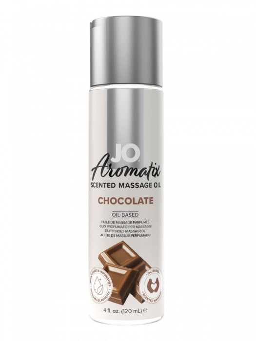 Массажное масло JO Aromatix Massage Oil Chocolate с ароматом шоколада - 120 мл. - System JO - купить с доставкой в Нижневартовске