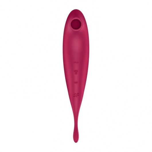 Малиновый вибромассажер Twirling Pro+ - Satisfyer