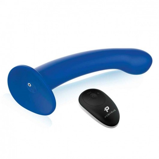 Синяя насадка Remote Control P-Spot G-Spot с черными трусиками - 20 см. - Pegasus - купить с доставкой в Нижневартовске