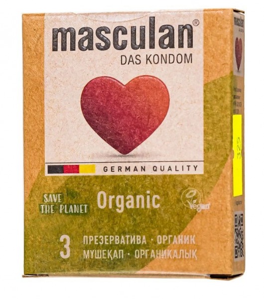 Экологически чистые презервативы Masculan Organic - 3 шт. - Masculan - купить с доставкой в Нижневартовске