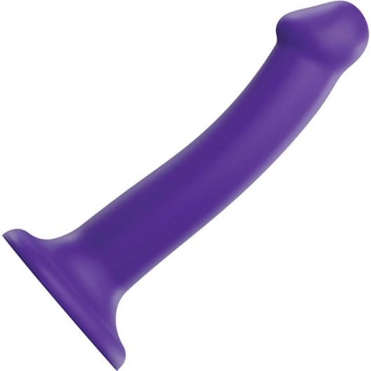 Фиолетовый фаллоимитатор-насадка Strap-On-Me Dildo Dual Density size M - 18 см. - Strap-on-me - купить с доставкой в Нижневартовске