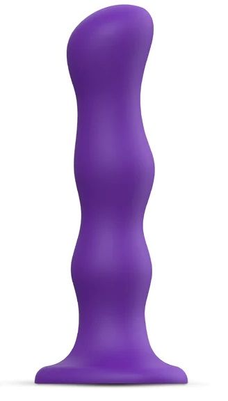 Фиолетовая насадка Strap-On-Me Dildo Geisha Balls size M - Strap-on-me - купить с доставкой в Нижневартовске