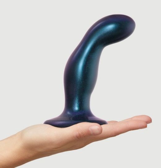 Темно-синяя насадка Strap-On-Me Dildo Plug Snaky size M - Strap-on-me - купить с доставкой в Нижневартовске